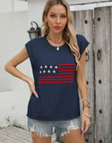 New Hot Independent Yen Collar Flag Top Solid Color Knit Shirt Short-Sleeved Sweater