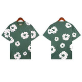 Printed Flower Wood Cotton Loose Sweater Y2K Hip Hop Street Pullover For