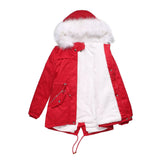 Winter Jacket Women Parka Fashion Long Coat Wool Liner Hooded Parkas Slim With Fur Collar Warm Snow Wear Padded Clothes