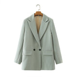 And Summer 2024 New Simple Loose Double-Breasted Suit Jacket New Suit For Women In Spring And