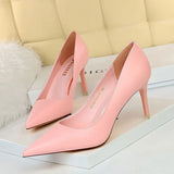 Zingj Korean Version Of Fashion Simple Women's Shoes Show Thin High Heels Fine Heel Super High Heel Shallow Mouth