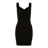 Sling V-neck Halter Sexy Hollow Slim Fit Hip DressOutfit