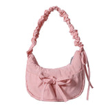 Aesthetic Bow Knot Stitching Shoulder BagOutfit
