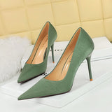 Zingj Retro High Heels Women's Shoes With Ultra High Heel Shallow Pointed Spring And Autumn New High Heel Single