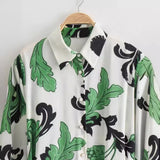 Spring Style Belt Printed Shirt Dress