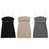 Spring Style With Belt Splicing Short Dress