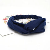 Headband Cross Top Knot Elastic Hair Bands Soft Solid Color Girls Hairband Hair Accessories Twisted Knotted
