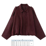 Spring Pilot Jacket Bat Sleeve Zipper Loose Tuffen Jacket Women's Casual