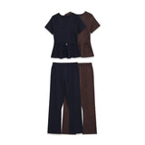 Women's Autumn New Temperament Light-Cooked Round-Neck Knitted Long Sleeves Mini