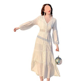 Zingj White Beach Dress Beach Holiday Dress Dress Super Fairy Sanya Wear Photo Clothes Female