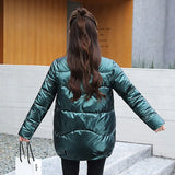 Jacket Women Warm Coat Long Sleeve Solid Color Outwear Casual Zipper Plus Size Streetwear Lightweight Parka Jackets