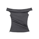 New Wrinkle Design Slim Fashion Blouse