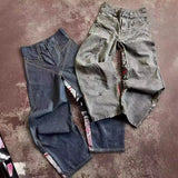 Zingj Y2K Jeans Street Clothing Original Hip-Hop Vintage Neo-Gothic Baggy Jeans 211-0-Outfit