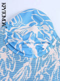 Women Fashion Strapless Printed Bustier And High Waist Straight Pants Female Two Pieces Sets