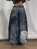 Zingj Straight Jeans For Men Retro Hip-Hop Goth Street Clothing Harajuku Men's Casual Pants 211-1-Outfit