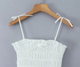 Bow Strap Ruched Mini Dress-Outfit