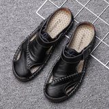 Zingj New Summer Leather Sandals Men's Toe Dual-Purpose Sports Men's Leisure Sandals Men's Shoes Breathable