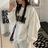 Letter Print Oversized SweatshirtOutfit