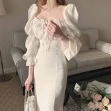 Zingj Chic Summer New Show Thin Temperament French Grandiflorum Tea Break Dress With Slit