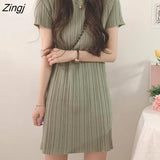 Women Solid Simple All-match Student 5 Colors Fashion Female Ulzzang Sweet Vacation Chic Ins Knitted Leisure Elegant