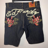 Autumn New Tiger Pattern Printed Jeans Men's High Street Fashion Slim Straight