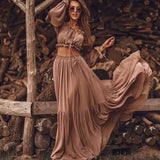 Autumn And Winter New Sexy Navel Skirt Suit INS Leisure Style Belt Two-Piece