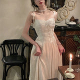 Women Summer Midi Dress Spaghetti Strap Sexy Bodycon Elegant Party Prom One Piece Clothes