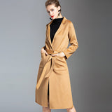 and American water wave cashmere coat women's 2019 new medium and long winter wool coat double-sided women's cloth