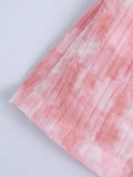 Piece Set For Women Matching Sets 2022 Tie Dye Print Casual Summer Sets V Neck Crop Top And Elastic High Waist Shorts