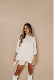 And Summer 2025 New Loose Size Women's Clothing Casual Home Short-Sleeved T-Shirt Shorts