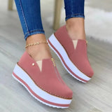 Zingj Shoes 2024 Spring And Autumn New Style Low-Top Thick Soles Heightened Casual Women's Shoes Muffins One Foot On Lazy
