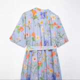 New Series Flower Printing Lace Dress