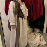 Zingj Version Loose Add Thick Double-Sided Cardigan Coat Female Autumn Winter New Large Size Languid Lazy Wind Sweater Coat