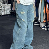 Vintage Washed Ripped Boyfriend JeansOutfit