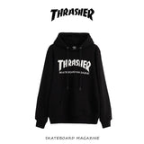 Fall New American Version Of Classic Flame Hooded Hoodie Men's Round Collar Loose Couple Hooded Jacket Ins