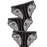 Panties Low Waist Hollow Briefs Solid Color Women's Underpants Lace Flower Panties Seamless Close-fitting Sexy