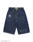 Shorts Y2K Hip-Hop Retro Skull Retro Denim Fitness Baggy Jeans