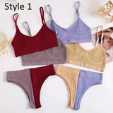 Underwear Set Women Seamless Bra Set Wireless Bra Sexy High Waisted Female Underpants Comfortable Basic Bralette