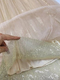 Summer Skirts Women Korea Long Tulle Skirt Sequined Pleated A Line Midi Skirt Chic High Waist Skirt
