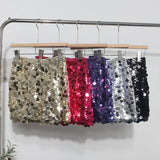 Shooting Heavy Industry Glitter Bling Bling Dress Babes Night Shop High-Waisted Ass A Short Skirt