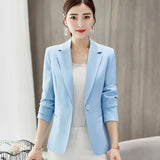 Daifei 2023 Spring / Summer New Fashion Korean Version Large Size Thin Suit Solid Color Leisure Lady's Fashion