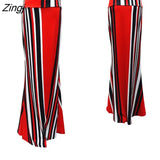 Spring Summer A-Line Elastic High-waist Long Pencil Skirt for Women 2023 Printed Maxi Skirt Faldas Largas Mujer Para