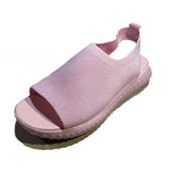 The Summer Of 2024, New Women's Shoes Are Woven In Breathable Solid Color Ladies' Sandals, Fish Mouth, Flat Heel And Beach Low-Top Women's