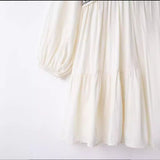 Spring Embroidered V-Neck Short-Sleeved Dress