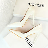 Zingj Fashion Simple Thin With Ultra High With Bright Paint Skin Shallow Mouth Tip