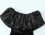 Autumn Beads Decorated With Velvet Slim Mini Dress