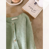 Zingj Early Autumn New Love Button Pink Sweater Female Outside Loose Lazy Wind Knit Small Cardigan Jacket