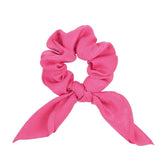 Chiffon Bowknot Elastic Hair Bands For Women Girls Solid Color Scrunchie Headband Hair Ties Ponytail Holder Hair