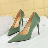 Zingj Retro High Heels Women's Shoes With Ultra High Heel Shallow Pointed Spring And Autumn New High Heel Single