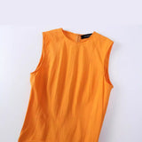 New Series Wide Pendulum Sleeveless Flute Dress